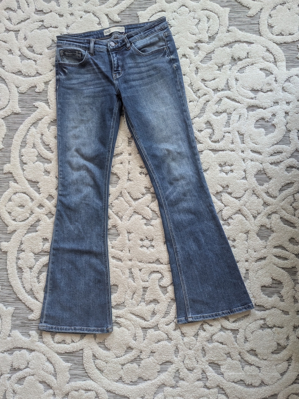 BKE Women’s Medium-Dark Blue Flared Jeans